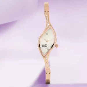 Titan Raga Analog Multi Color Dial With Golden Strap Women's Watch