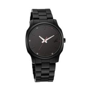 Fastrack Men's Timeless Style Analog Watch Refined Black Dial and Metal Strap