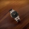 Titan Karishma Quartz Analog Black Dial Brown Stainless Steel Strap Watch for Men
